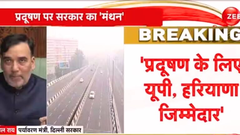 Gopal Rai Blames UP and Haryana for Delhi’s Pollution Surge; GRAP 4 Measures to Persist