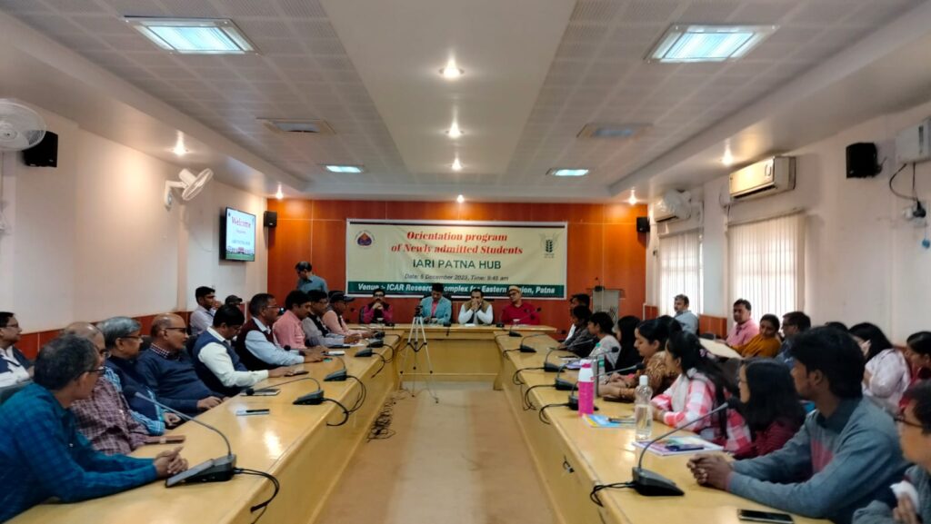 Orientation Programme of newly admitted students at IARI Patna hub organized at ICAR Research Complex for Eastern Region, Patna