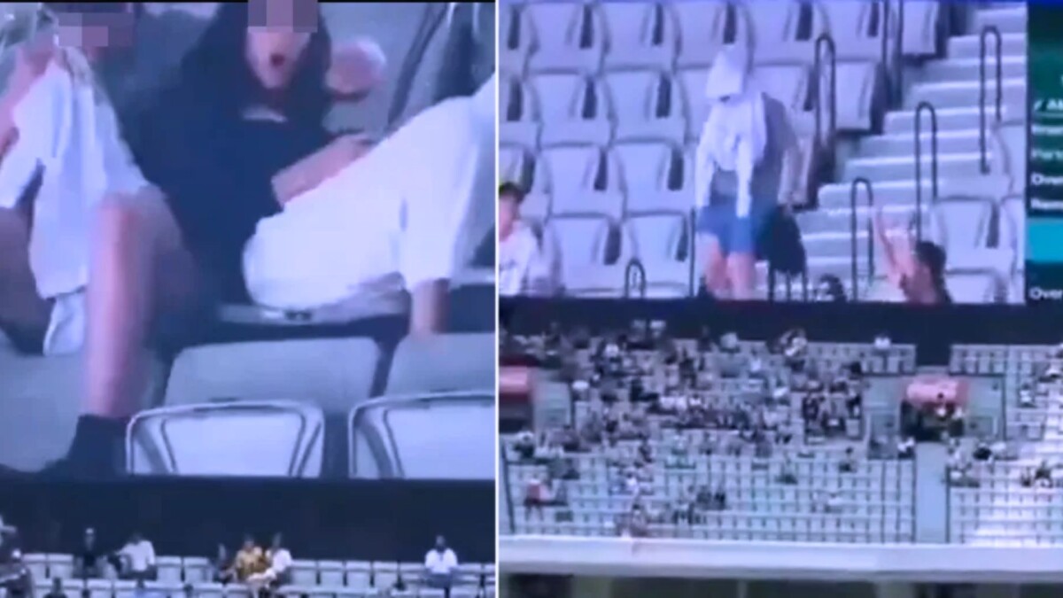 AUS VS PAK: Girl was lying in boy’s lap, video of couple romancing in live match goes viral