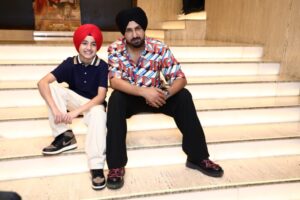 Gippy Grewal and His Son Shinda Grewal came to Delhi for Movie Shinda Shinda No Papa Promotions