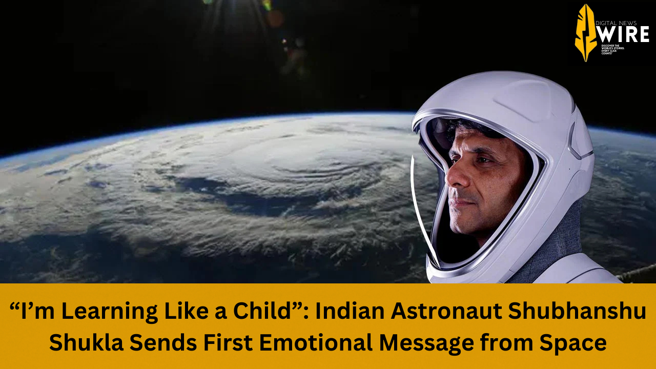 “I’m Learning Like a Child”: Indian Astronaut Shubhanshu Shukla Sends First Emotional Message from Space