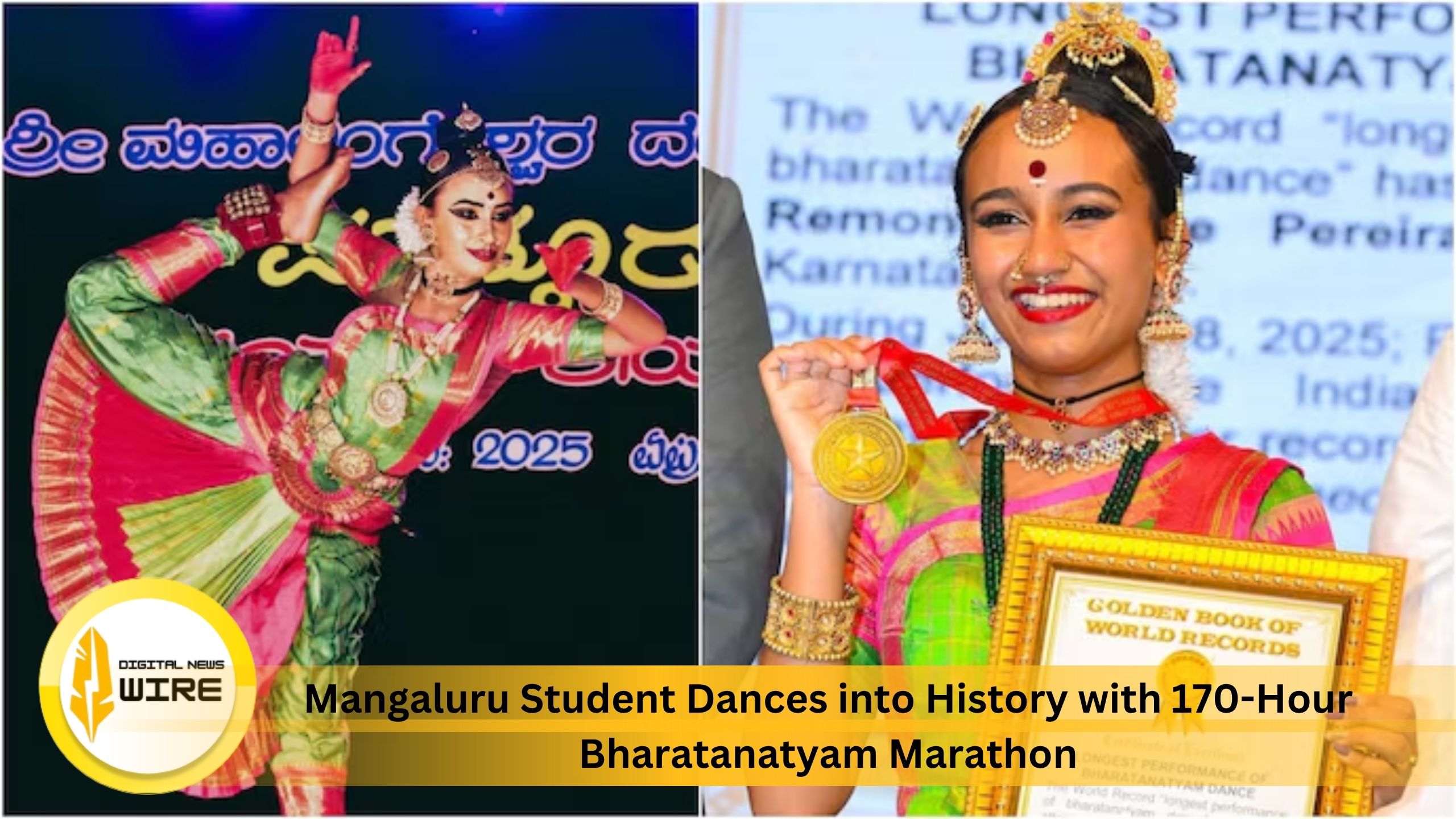 Mangaluru Student Dances into History with 170-Hour Bharatanatyam Marathon