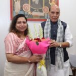 Delhi Paralympic Committee President Parul Singh Meets Defence Minister Rajnath Singh, Discusses Upcoming Para Athletics Championships in India