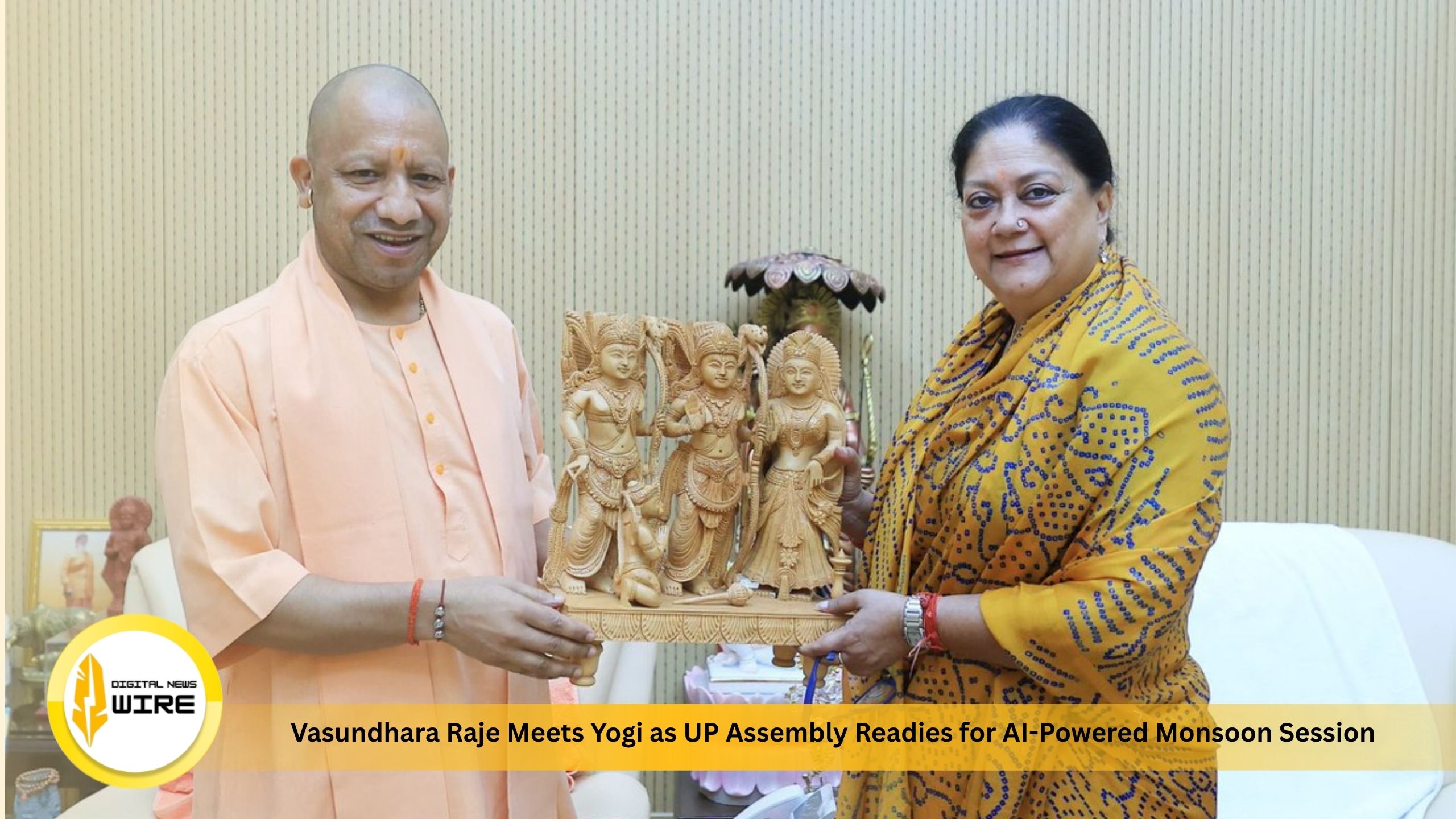 Vasundhara Raje Meets Yogi as UP Assembly Readies for AI-Powered Monsoon Session