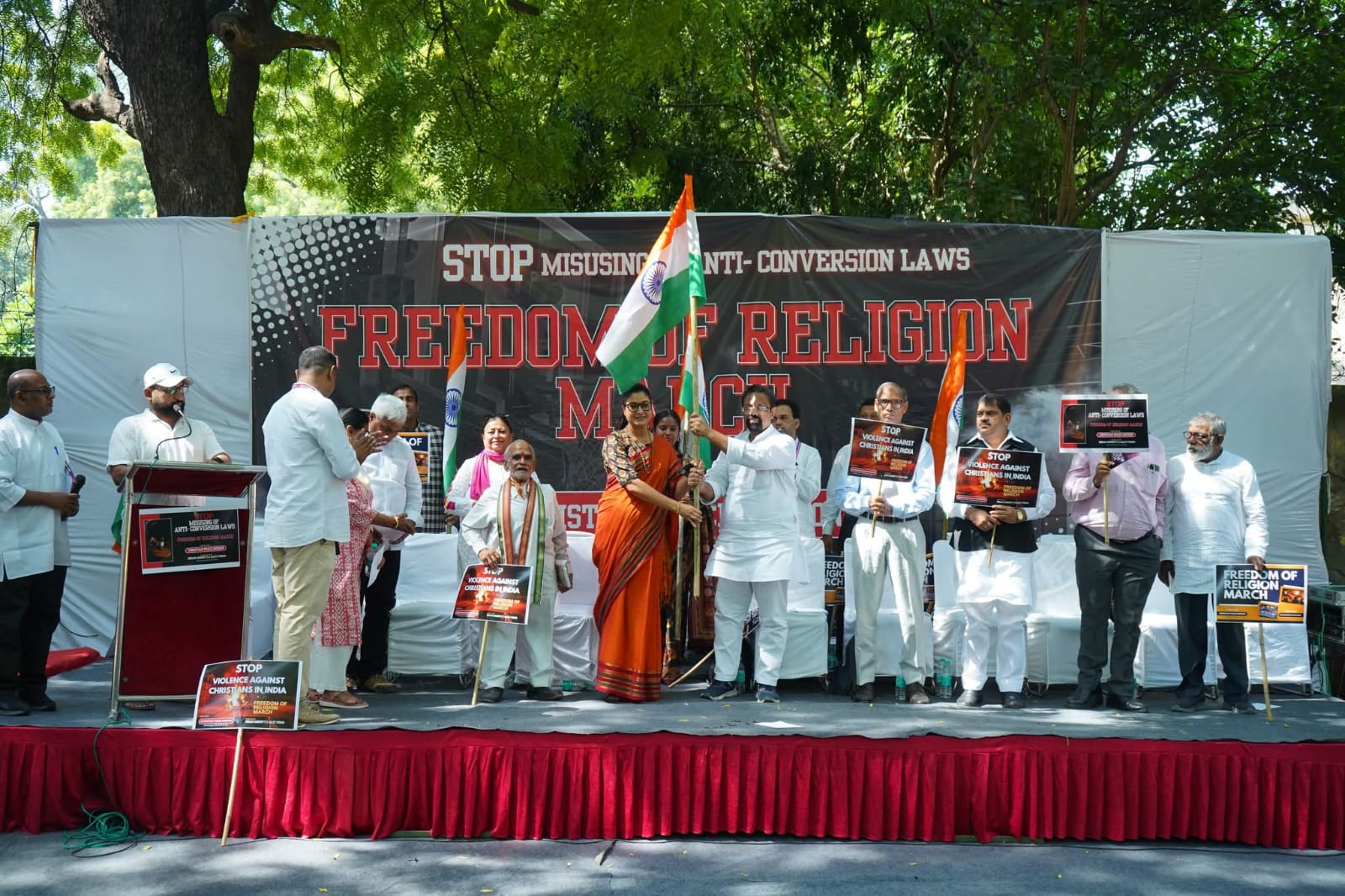 Multi-Faith Demonstration Begins in Delhi to Protest Christian Persecution