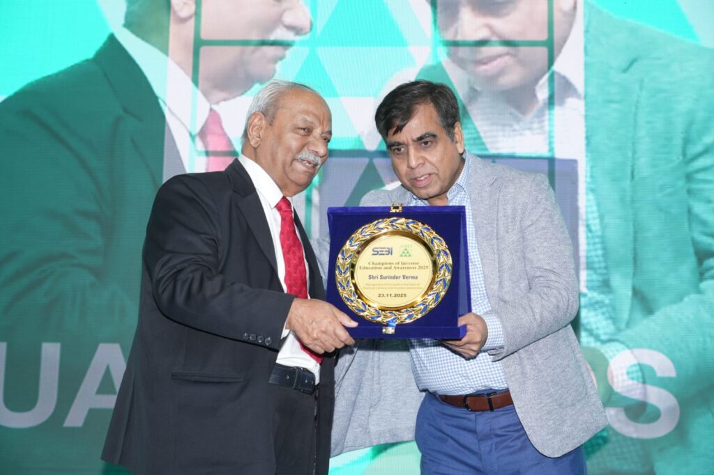 AMFI Felicitates Surinder Verma for Exceptional Contribution to Investor Education and Financial Literacy