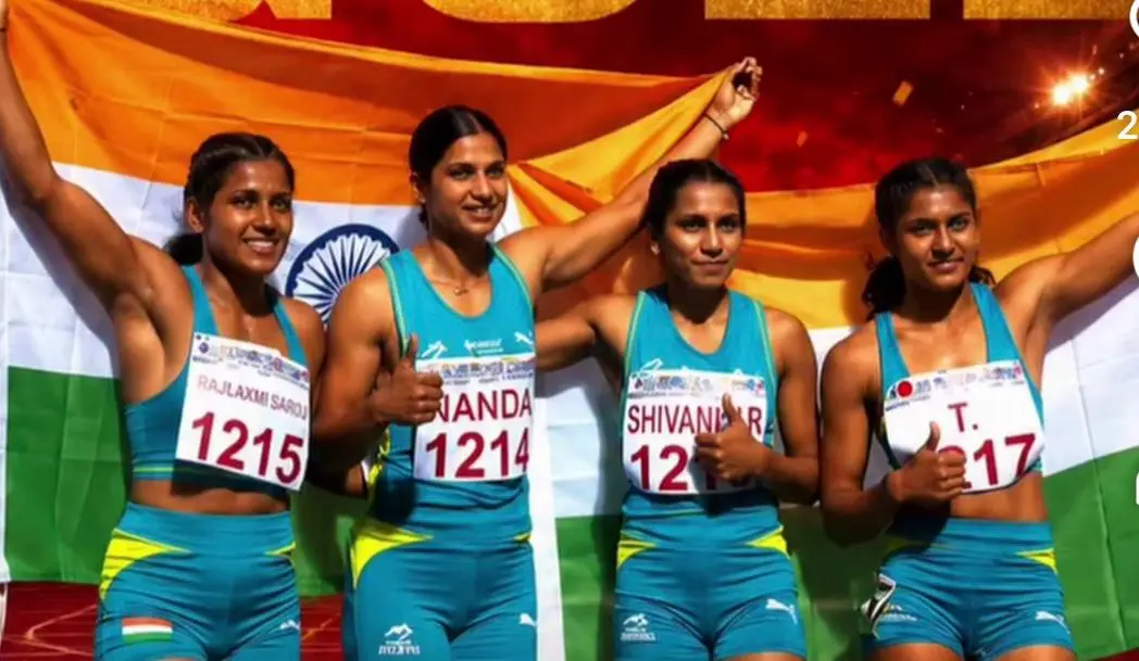 India Strikes Gold in Women’s 4×100m Relay at New Taipei City Athletics Open, Matches Championship Record