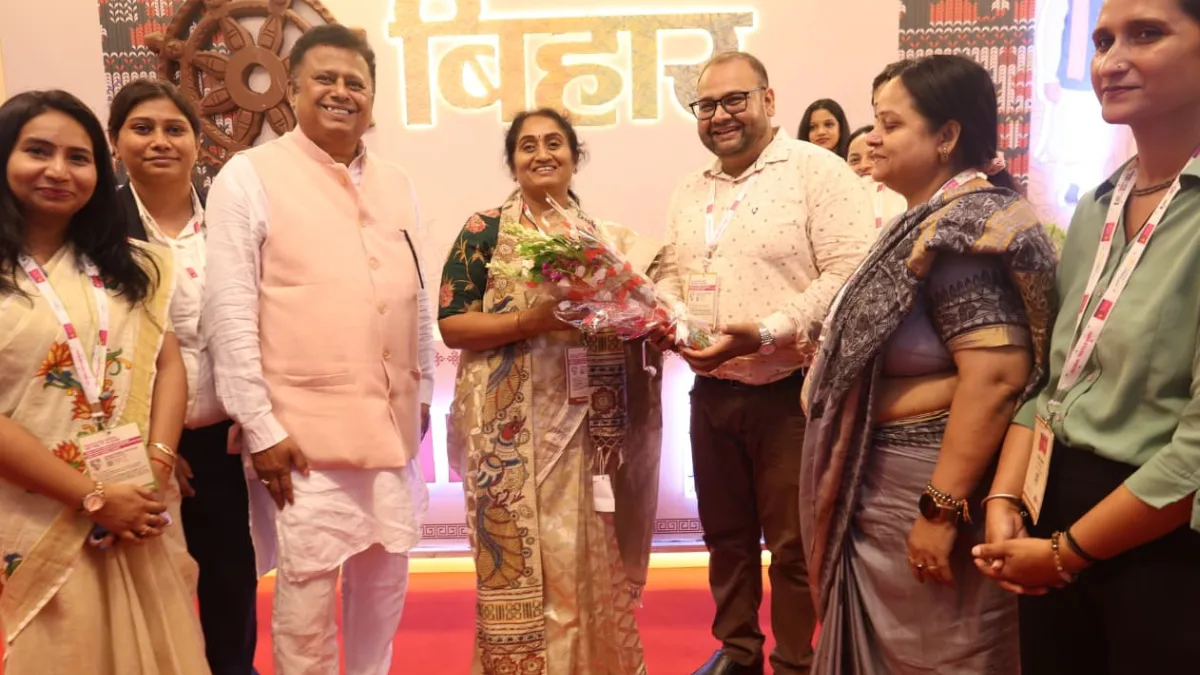 Bihar Pavilion Wins Continued Praise at Bharat Tex 2026, Sees Impressive Crowd on Day Three